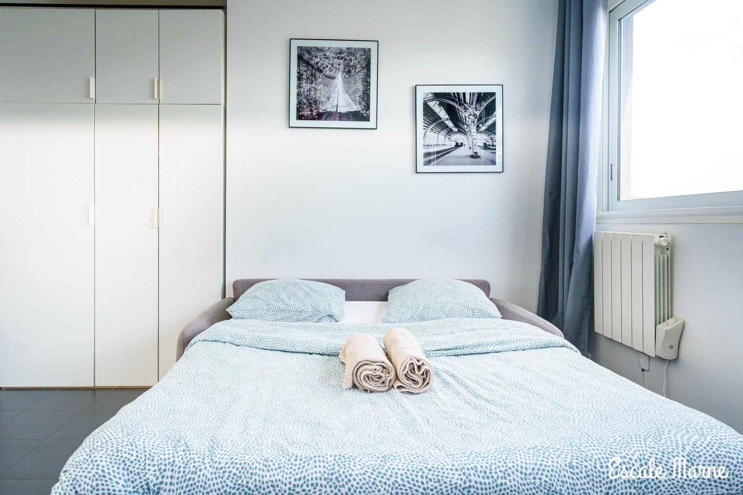 Escale-Marne Fr - 102 - Free Parking - Free Luggage Storage - All Equipped - Linen Included - Washing Machine - 10Mn Walk Metro 8 - Rer A - Panoramic View - From 1 To 4 Guests 매종알포르트 외부 사진