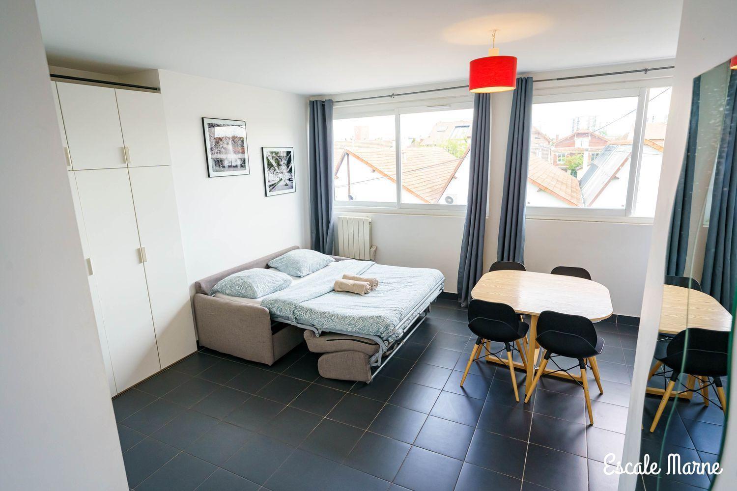 Escale-Marne Fr - 102 - Free Parking - Free Luggage Storage - All Equipped - Linen Included - Washing Machine - 10Mn Walk Metro 8 - Rer A - Panoramic View - From 1 To 4 Guests 매종알포르트 외부 사진